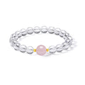 18K Gold Beaded Bracelet Crystal Rose Quartz 0.06-0.08g J1915553