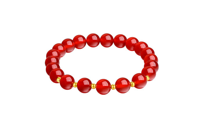 18K Yellow Gold Beaded Bracelet 8-8.5mm 0.08-0.12g C1910525
