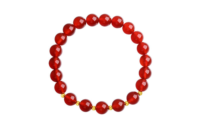 18K Yellow Gold Beaded Bracelet 8-8.5mm 0.08-0.12g C1910525