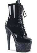 Pleaser ADORE-1020LG [Black Pat/ Black Glitter] - Product Image