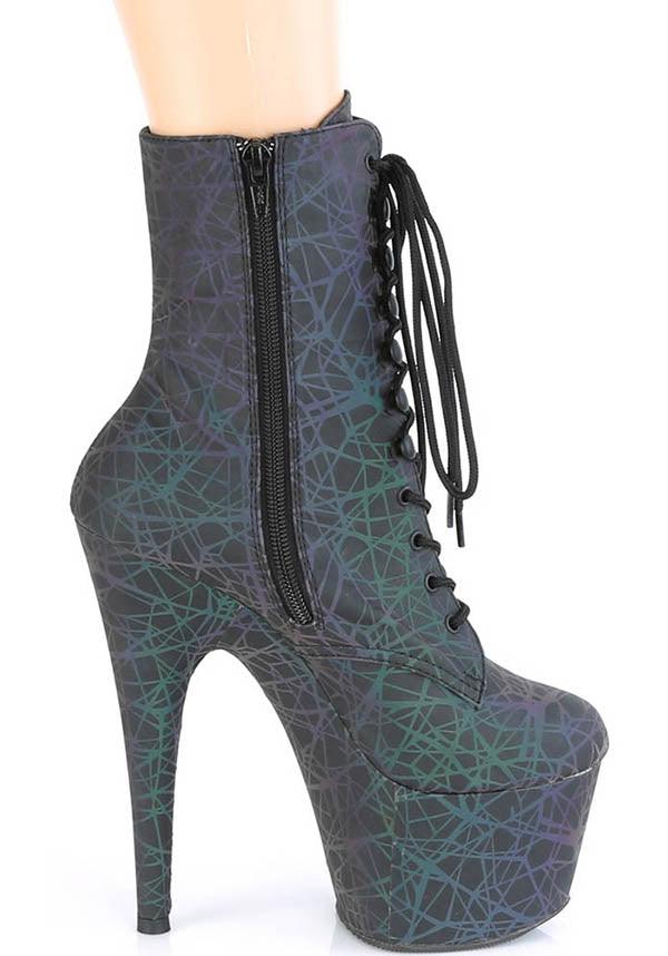 Pleaser ADORE-1020REFL [Green/Purple] - Detail View