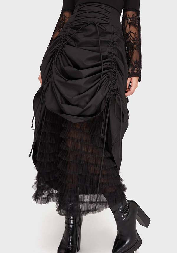 KILLSTAR Aramintas Lament | MIDI SKIRT - SKIRTS - Back View