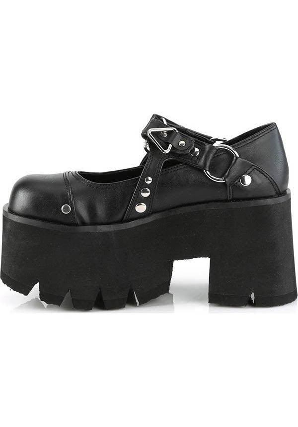 DEMONIA ASHES-33 [Black] | PLATFORM HEELS [PREORDER] - HEELS - Detail 3