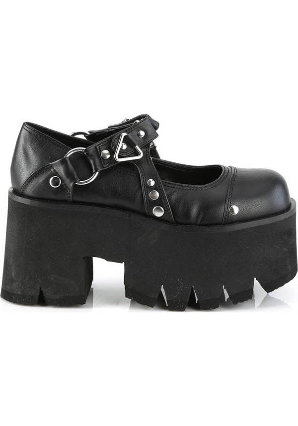 DEMONIA ASHES-33 [Black] | PLATFORM HEELS [PREORDER] - HEELS - Detail 4