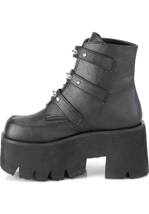 DEMONIA ASHES-55 [Black] | PLATFORM BOOTS [PREORDER] - BOOTS - Detail 3