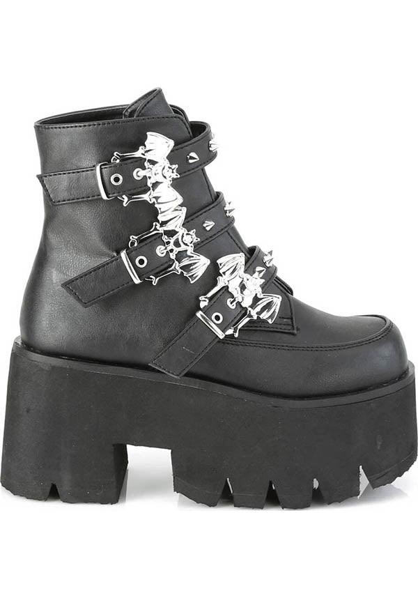 DEMONIA ASHES-55 [Black] | PLATFORM BOOTS [PREORDER] - BOOTS - Detail 4