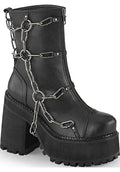 DEMONIA ASSAULT-66 [Black] | BOOTS [PREORDER] - BOOTS - Front View
