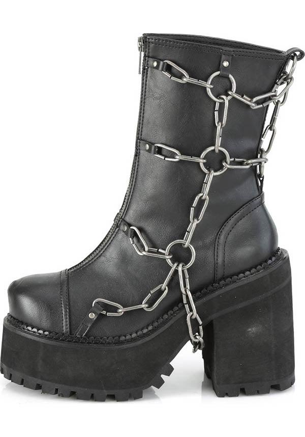 DEMONIA ASSAULT-66 [Black] | BOOTS [PREORDER] - BOOTS - Detail 3