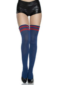 MUSIC LEGS Athlete Striped Top [Navy/Red] | THIGH HIGH - Front