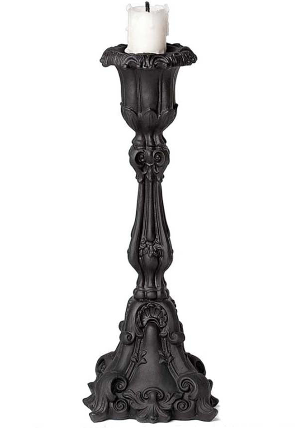 ALCHEMY GOTHIC Baroque [Black] | CANDLE HOLDER - Back