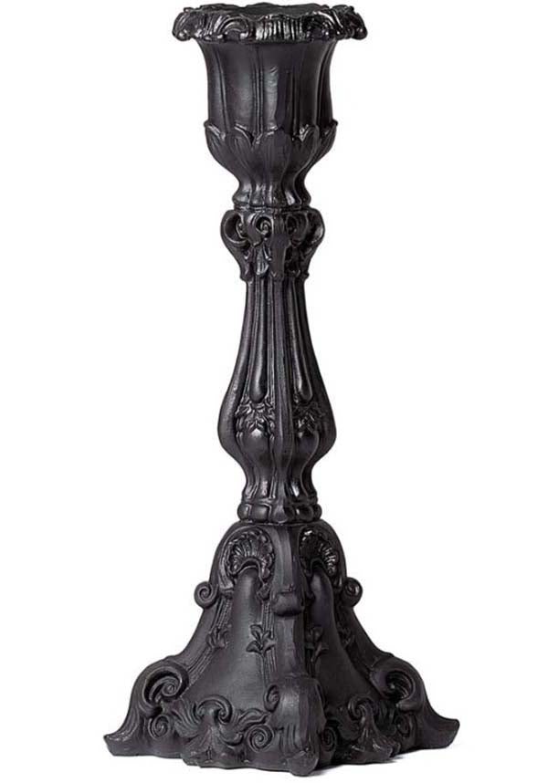 ALCHEMY GOTHIC Baroque [Black] | CANDLE HOLDER - Detail 2