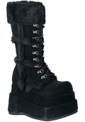 DEMONIA BEAR-202 [Black] | PLATFORM BOOTS [PREORDER] - BOOTS - Front View