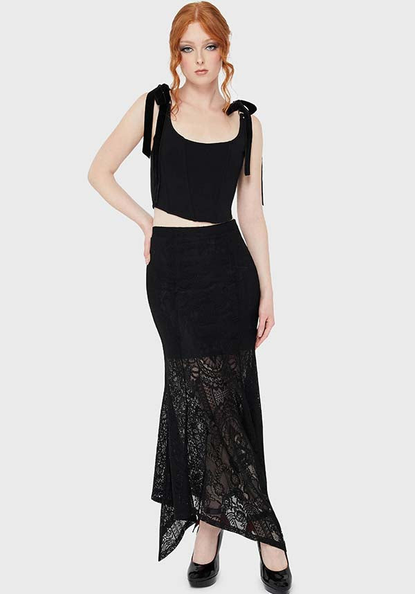 KILLSTAR Belladonna Lace | MAXI SKIRT - SKIRTS - Detail 2