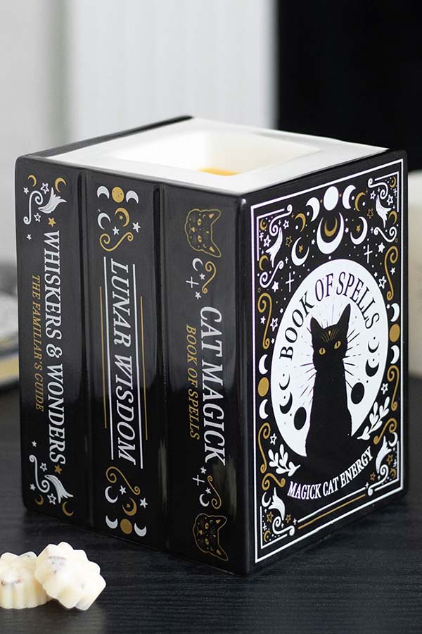 Black Cat Book Of Spells | OIL BURNER AND WAX WARMER
