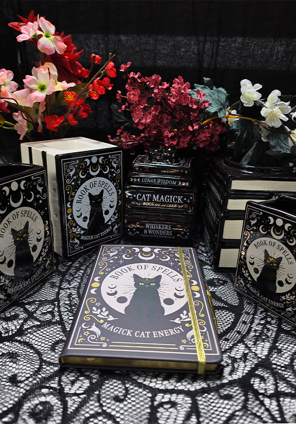 Black Cat Book Of Spells | OIL BURNER AND WAX WARMER