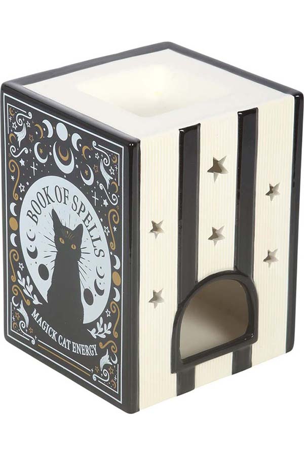Black Cat Book Of Spells | OIL BURNER AND WAX WARMER