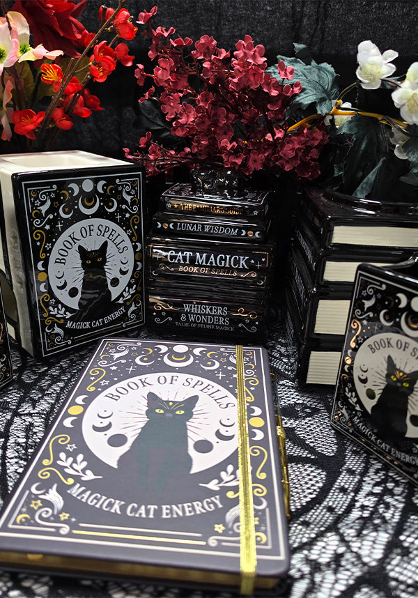 Black Cat Book Stack | OIL BURNER [With Cat]