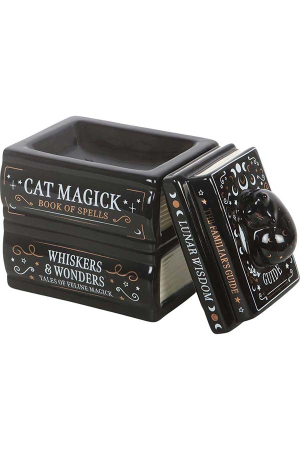 Black Cat Book Stack | OIL BURNER [With Cat]