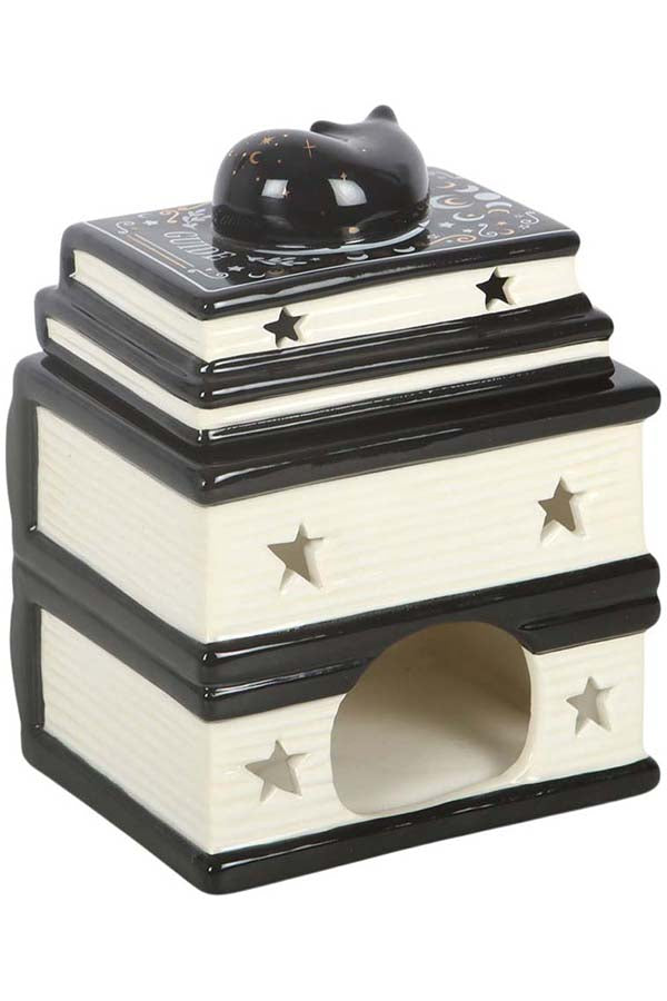 Black Cat Book Stack | OIL BURNER [With Cat]