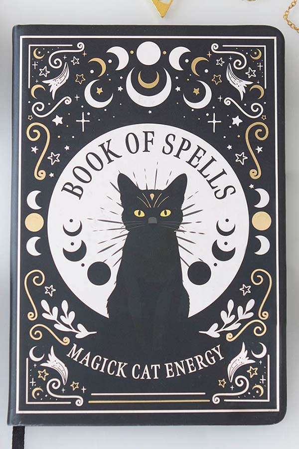 Black Cat Magick Book Of Spells A5 | NOTEBOOK [With Pen]