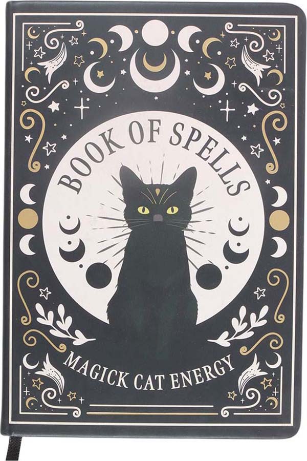 Black Cat Magick Book Of Spells A5 | NOTEBOOK [With Pen]