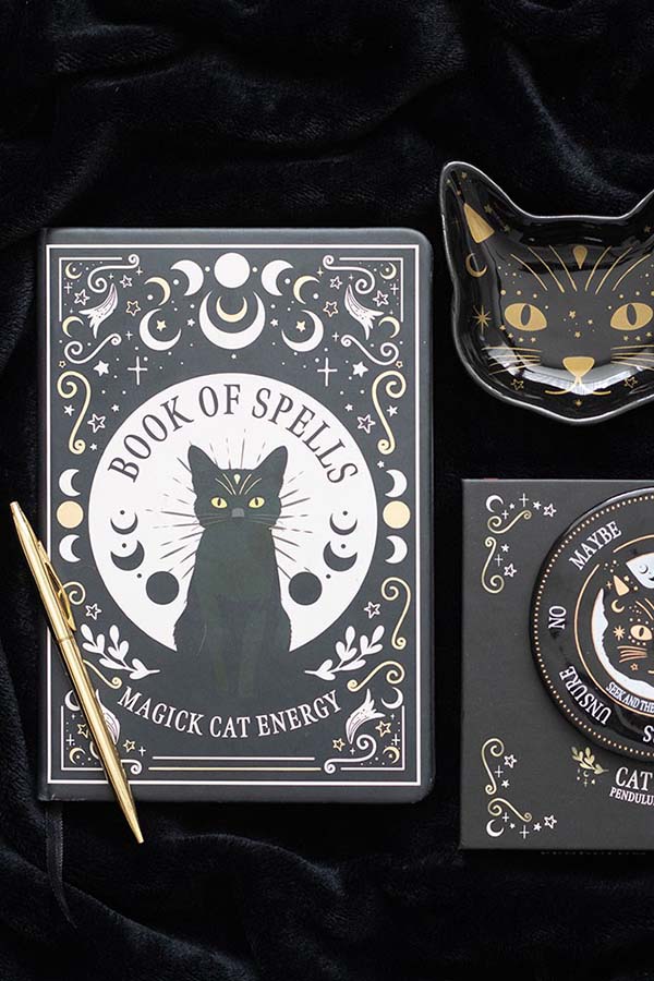 Black Cat Magick Book Of Spells A5 | NOTEBOOK [With Pen]