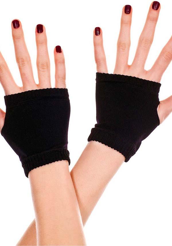 MUSIC LEGS Black | FINGERLESS GLOVES - Back