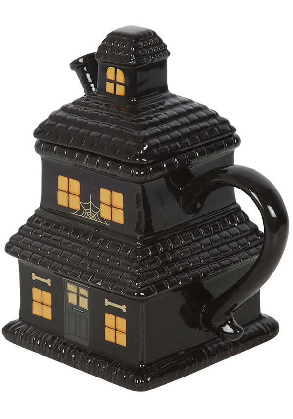 GOTHIC GIFTS Black Haunted House | MUG - Back