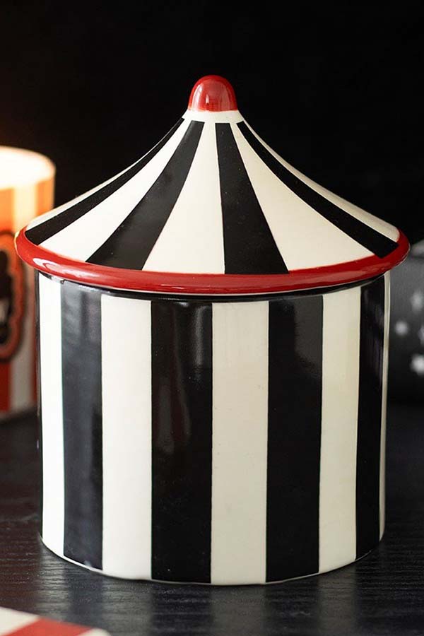 Black Striped Circus Tent | OIL BURNER