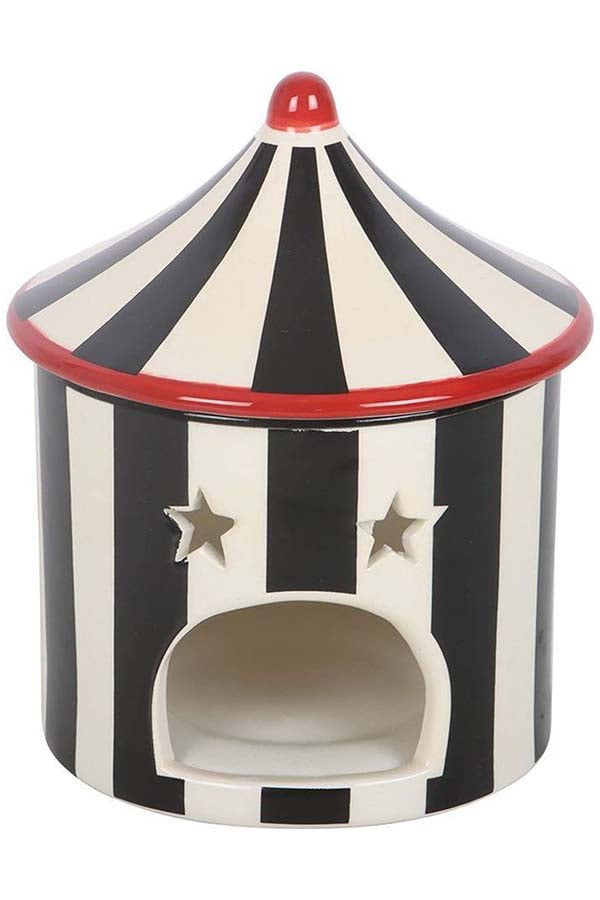 Black Striped Circus Tent | OIL BURNER