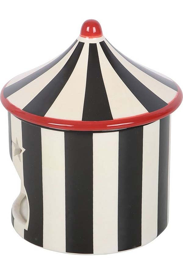 Black Striped Circus Tent | OIL BURNER