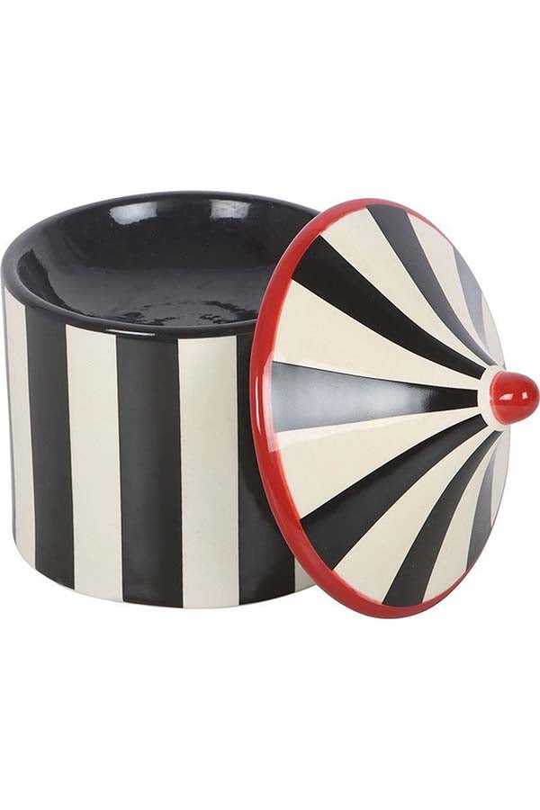 Black Striped Circus Tent | OIL BURNER