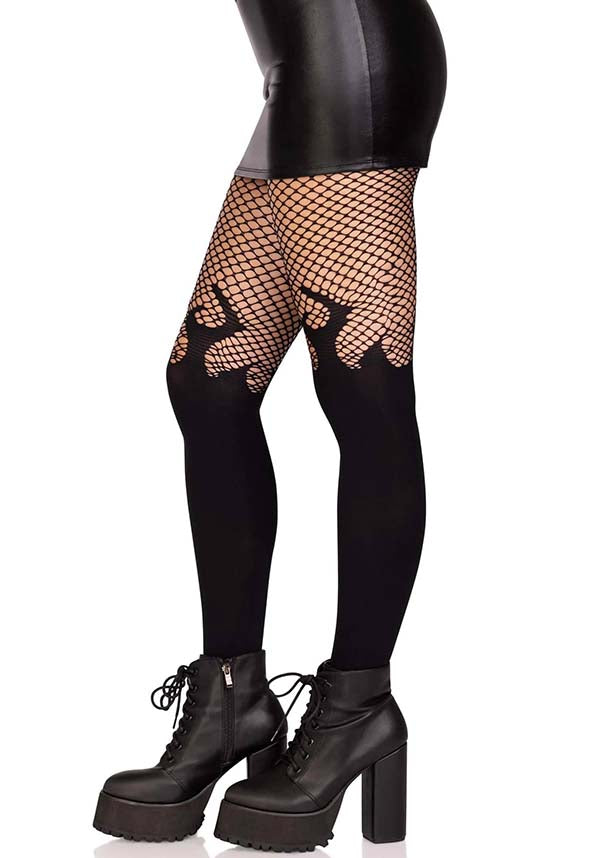 LEG AVENUE Blaze Opaque [Black] | TIGHTS - Back