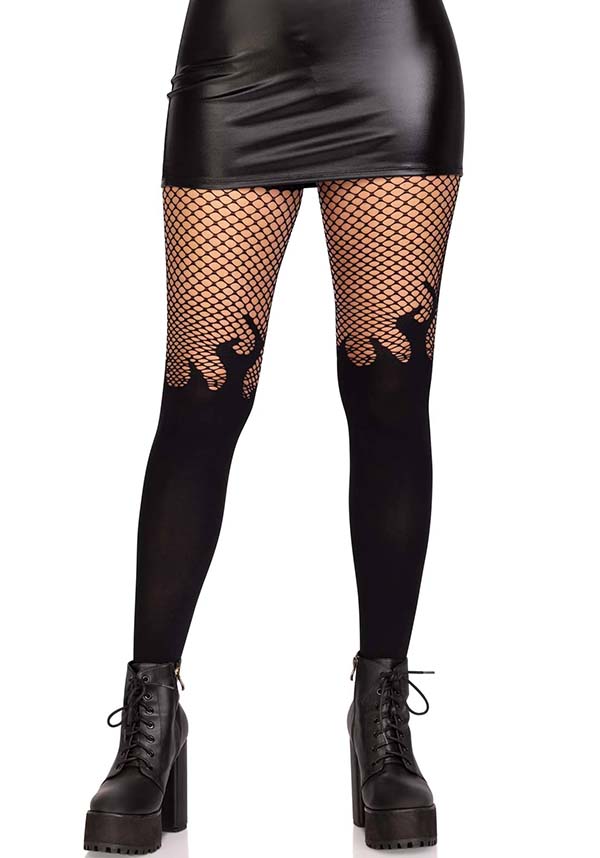 LEG AVENUE Blaze Opaque [Black] | TIGHTS - Detail 2