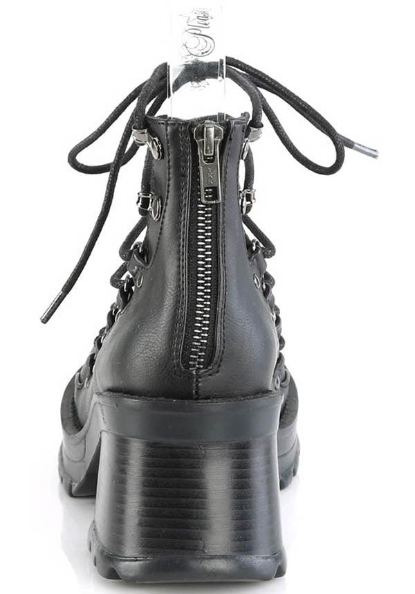 DEMONIA BRATTY-32 [Black] | PLATFORM SANDALS [PREORDER] - SANDALS - Detail 2
