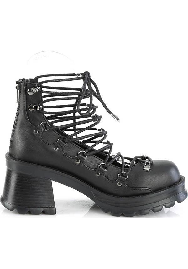 DEMONIA BRATTY-32 [Black] | PLATFORM SANDALS [PREORDER] - SANDALS - Detail 3