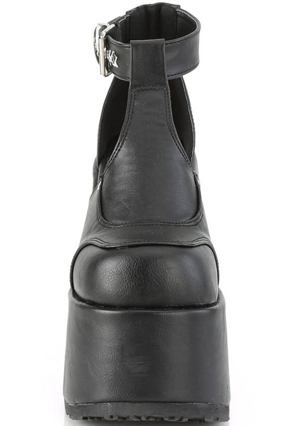 DEMONIA CAMEL-103 [Black] | PLATFORMS [PREORDER] - FLATS - Back View