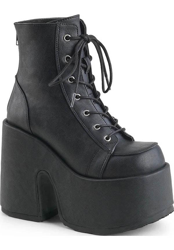 DEMONIA CAMEL-203 [Black] | PLATFORM BOOTS [IN STOCK] - BOOTS - Front View