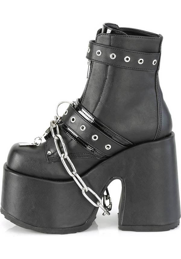 DEMONIA CAMEL-205 [Black] | PLATFORMS [PREORDER] - BOOTS - Detail 2