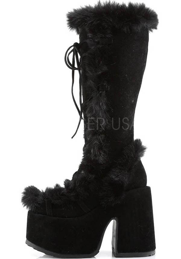 DEMONIA CAMEL-311 [Black] | PLATFORM BOOTS [PREORDER] - BOOTS - Detail 2