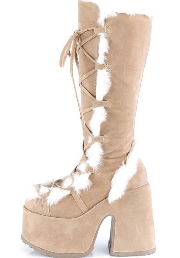 DEMONIA CAMEL-311 [Camel] | PLATFORM BOOTS [PREORDER] - BOOTS - Detail 2