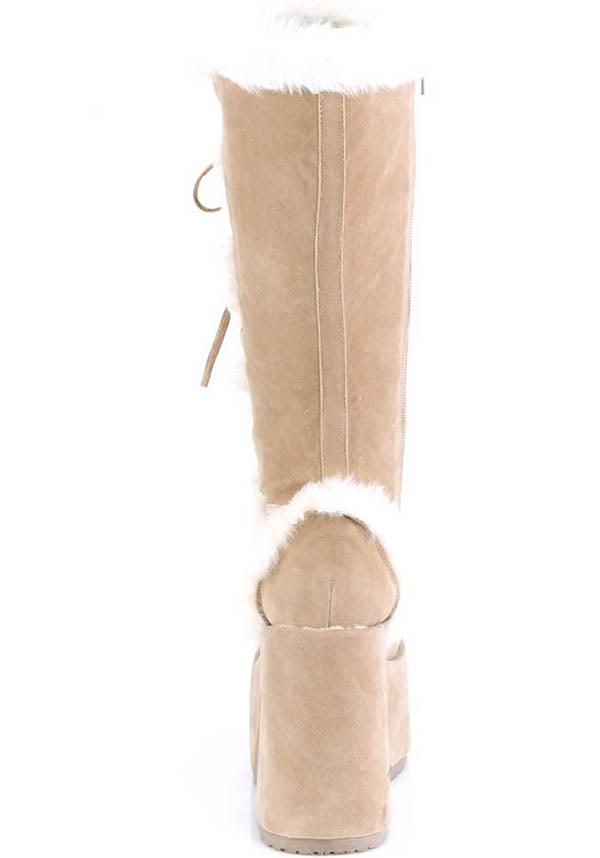 DEMONIA CAMEL-311 [Camel] | PLATFORM BOOTS [PREORDER] - BOOTS - Detail 3