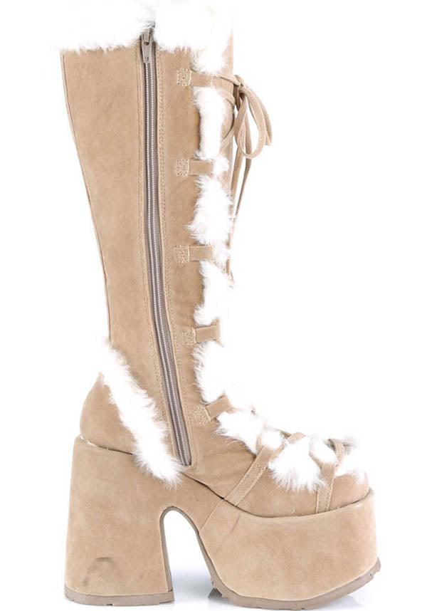DEMONIA CAMEL-311 [Camel] | PLATFORM BOOTS [PREORDER] - BOOTS - Detail 4