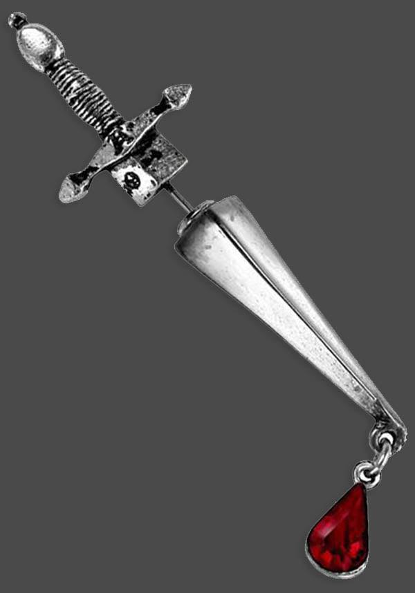 ALCHEMY GOTHIC Cesare's Veto | Stud EARRING - Back