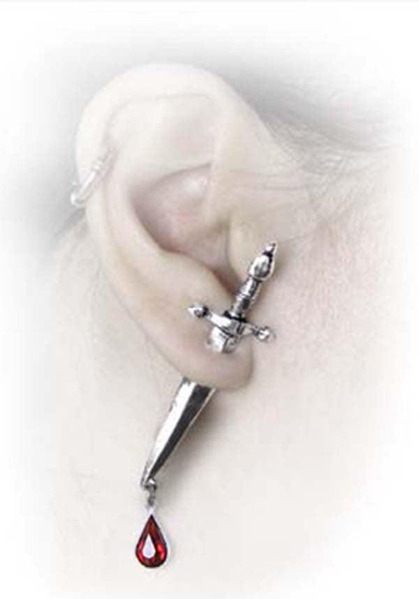 ALCHEMY GOTHIC Cesare's Veto | Stud EARRING - Detail 2