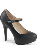 Pleaser CHLOE-02 [Black Faux Leather] - Product Image