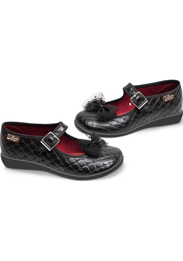 Coffin | FLATS - Beserk - all, black, bow, clickfrenzy15-2023, cpgstinc, discountapp, flats, flats [in stock], fp, goth, gothic, HC56222, hot chocolate, in stock, instock, labelinstock, labelvegan, mar22, poppincandy, quilted, R310322, shoes, vegan