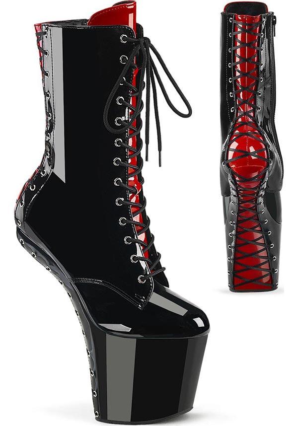 Pleaser CRAZE-1040FH [Black-Red] - Product Image