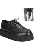 DEMONIA CREEPER-402 [Black] | CREEPERS [PREORDER] - SHOES - Front View