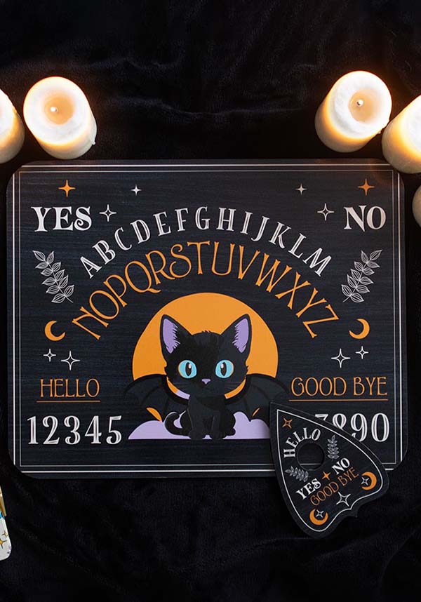 GOTHIC GIFTS Cute and Creepy Bat Cat | TALKING BOARD - Front